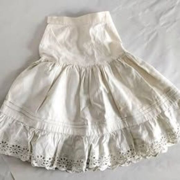 Antique Doll or Baby Petticoat, Victorian, 1800s, White Work and Tucks - Picture 2 of 5